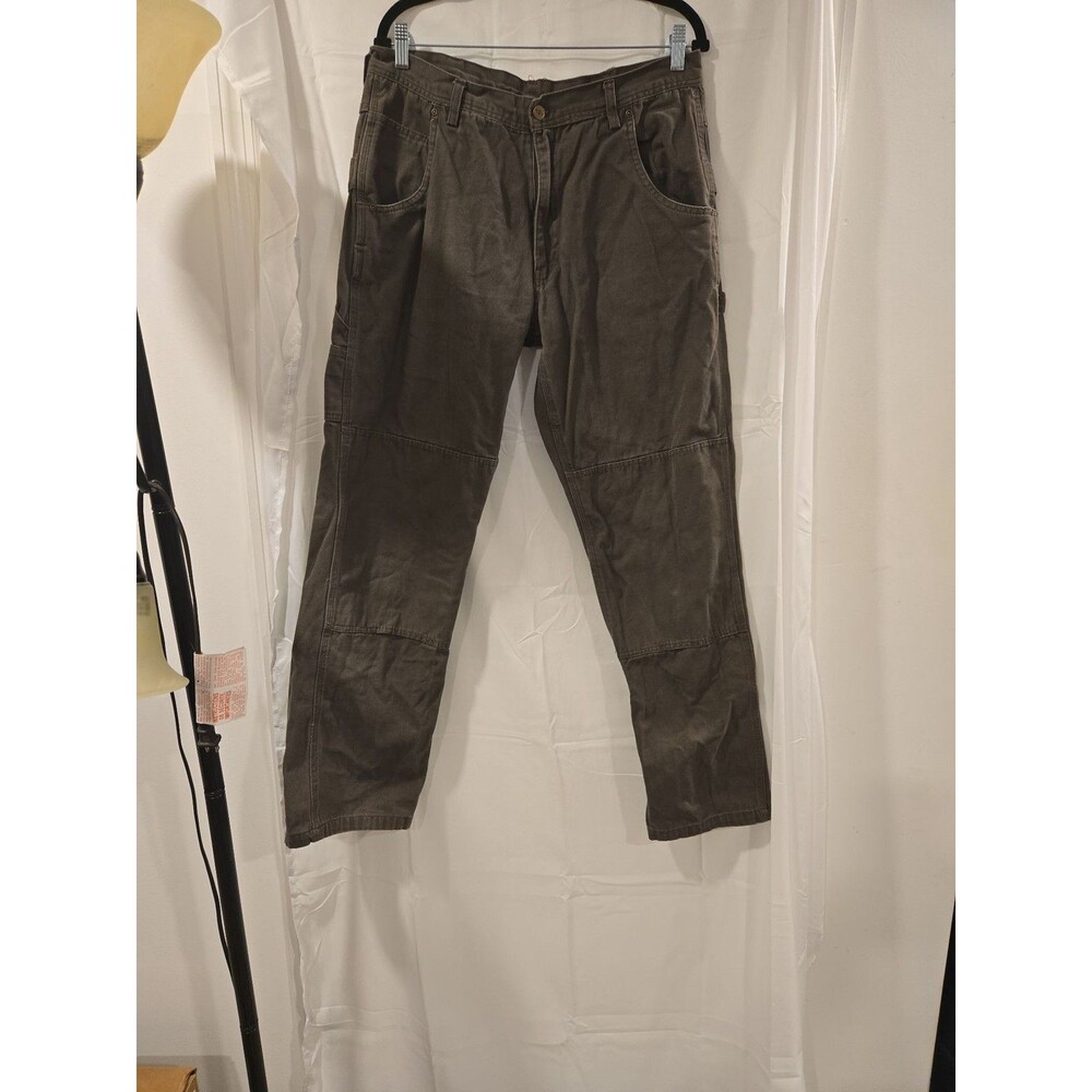 Key Apparel Men's Brown Duck Canvas Double Front Work Pants 36x34